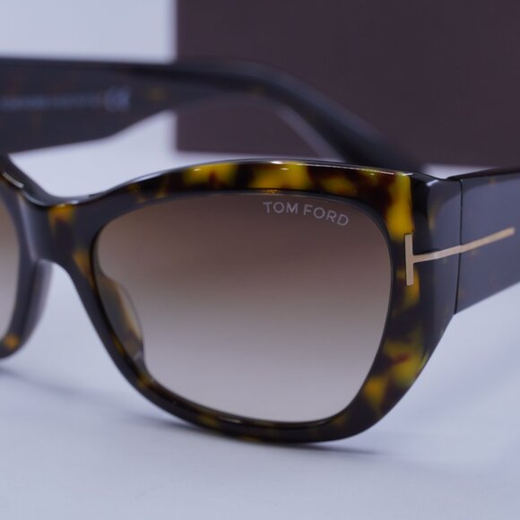 Tom Ford FT0460 52G Corinne Cat Eye Sunglasses - Havana\Brown Gradient - Picture 7 of 8